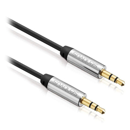 Cablu audio jack 3,5 mm tată-tată cu conector placat cu aur Sentivus