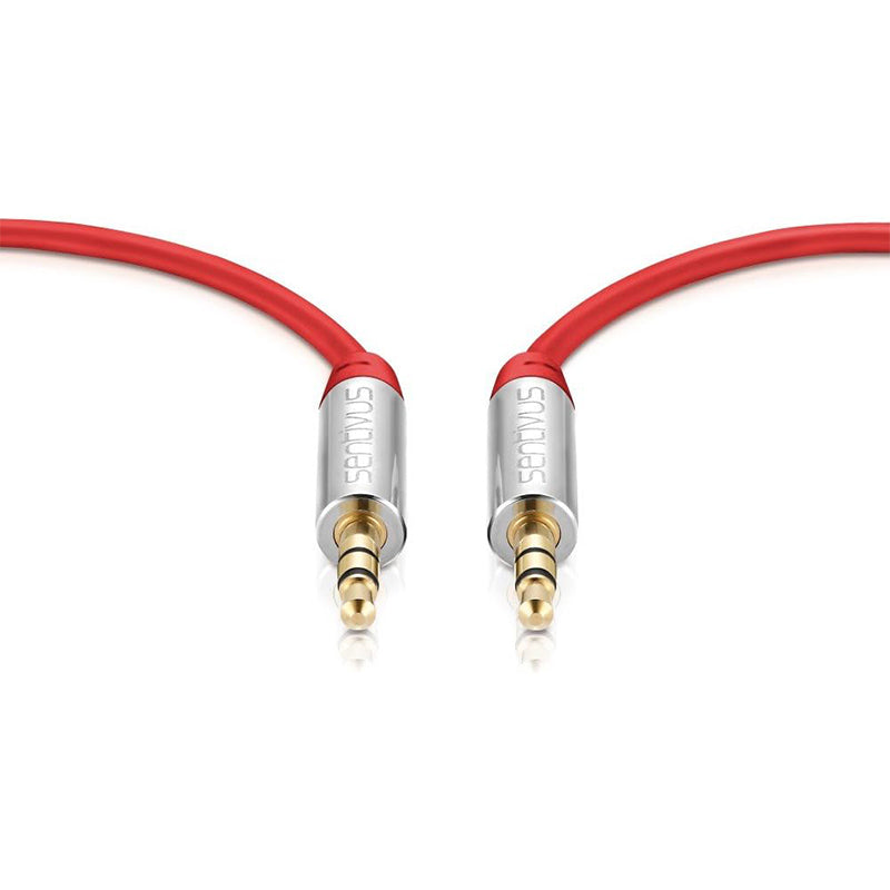 Cablu audio 3,5 mm tată-tată la 90°, pentru audio stereo, Sentivus
