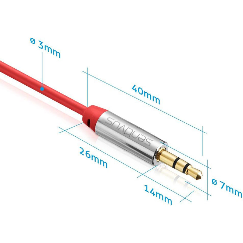 Cablu audio 3,5 mm tată-tată la 90°, pentru audio stereo, Sentivus