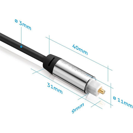 Cablu optic Toslink tata-tata pentru audio digital Sentivus