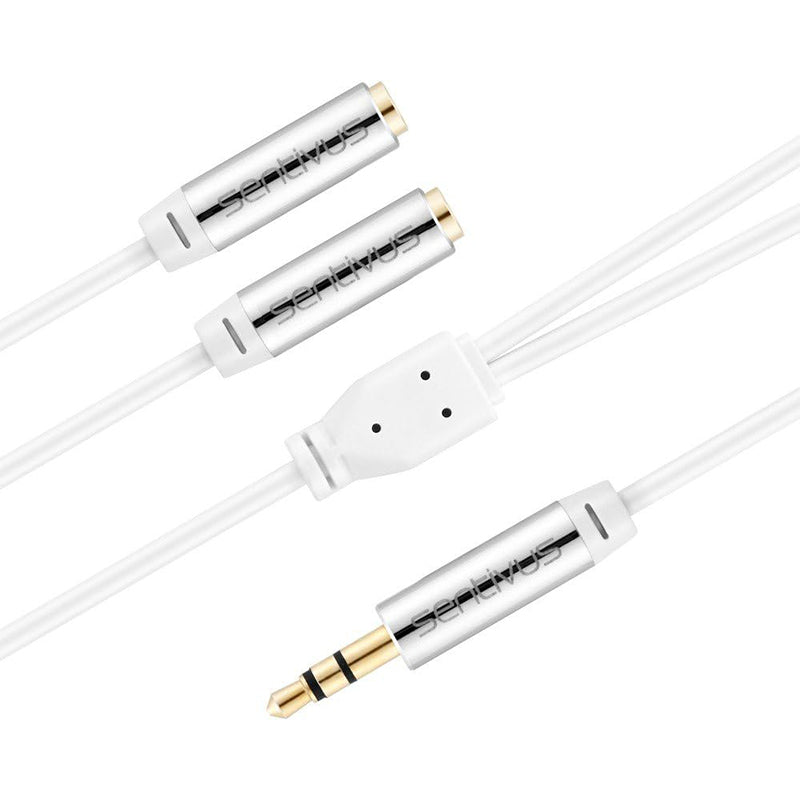 Cablu splitter jack audio 3,5 mm tată la 2 x 3,5 mm mamă Sentivus