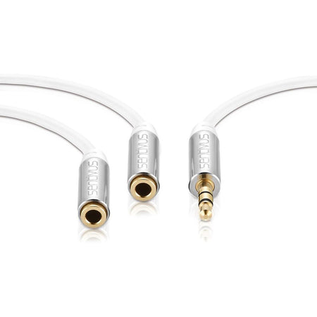 Cablu splitter jack audio 3,5 mm tată la 2 x 3,5 mm mamă Sentivus