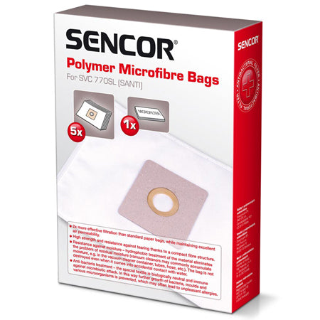 Set 5 saci aspirator SVCX 751 cu microfiltru Sencor S-BAGSFORSVC7