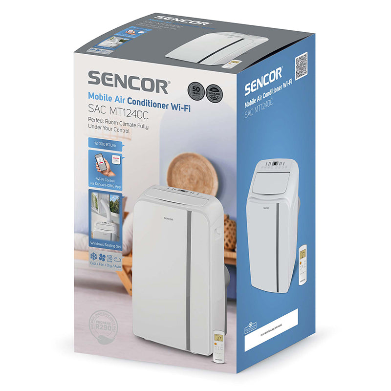 Aer condiționat mobil cu telecomandă și control inteligent Sencor S-MT1240C
