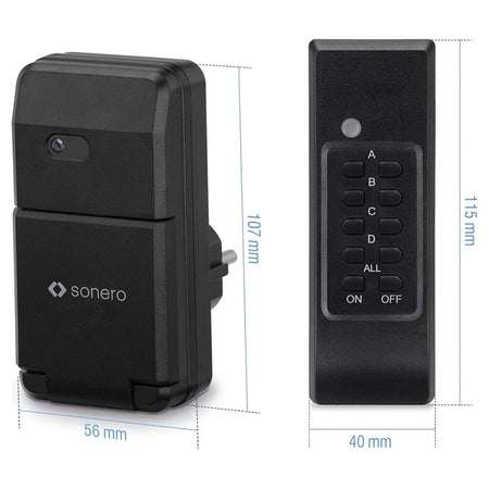 Set 2 prize exterior cu telecomandă 1100 W, IP44 S-RCS302