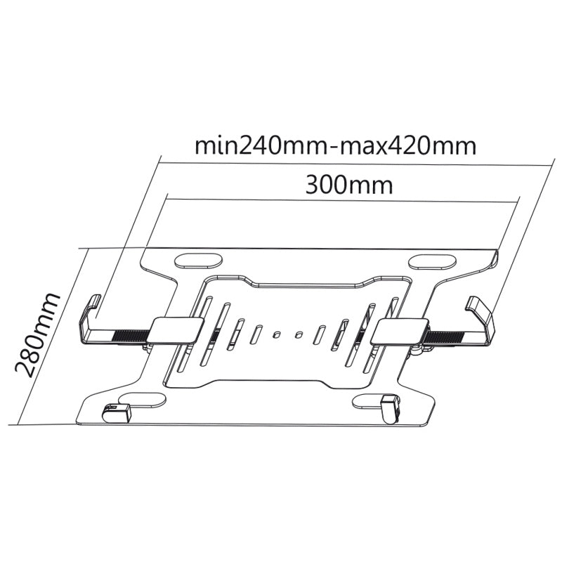 Suport laptop din oțel, 9 kg, VESA, negru Stell S-SAA4000