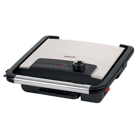 Grill electric 2000 W cu termostat plăci antiaderente Sencor S-SBG3710SS