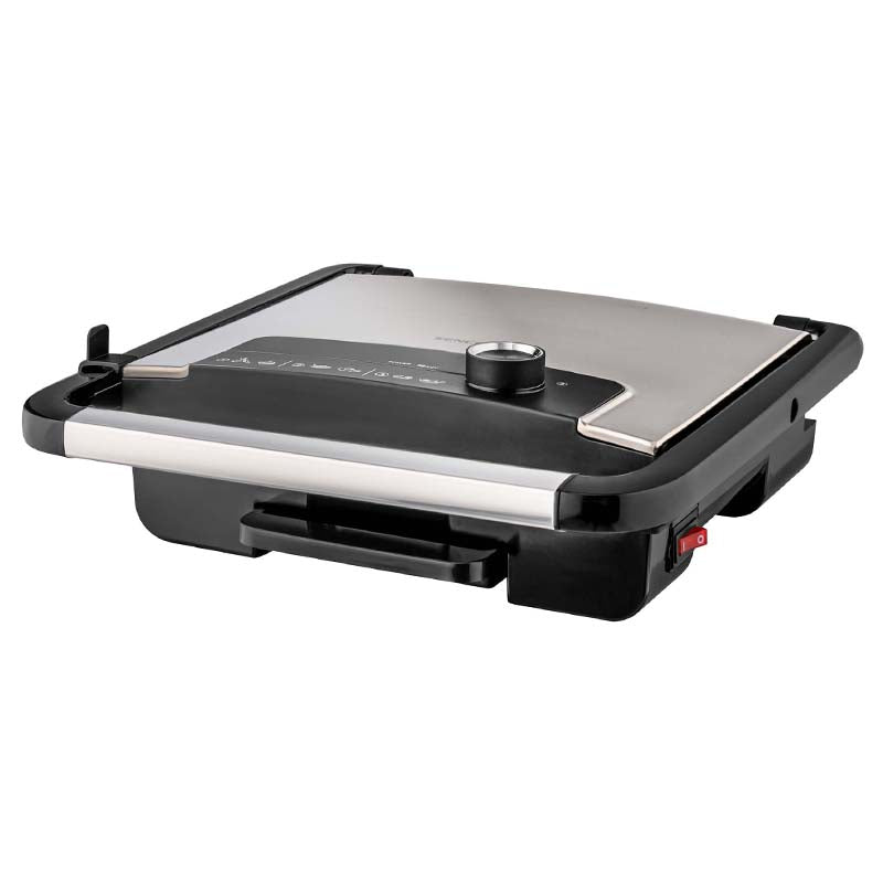 Grill electric 2000 W cu termostat plăci antiaderente Sencor S-SBG3710SS