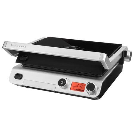 Grătar electric 2000 W, suprafață 300×250 mm, timer, Sencor S-SBG6650BK