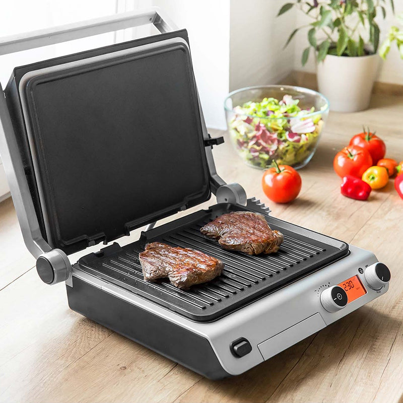 Grătar electric 2000 W, suprafață 300×250 mm, timer, Sencor S-SBG6650BK