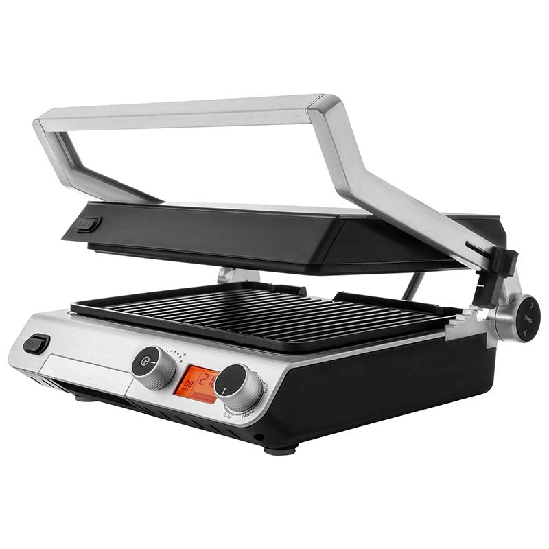 Grătar electric 2000 W, suprafață 300×250 mm, timer, Sencor S-SBG6650BK