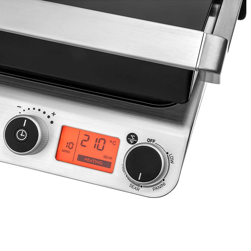 Grătar electric 2000 W, suprafață 300×250 mm, timer, Sencor S-SBG6650BK