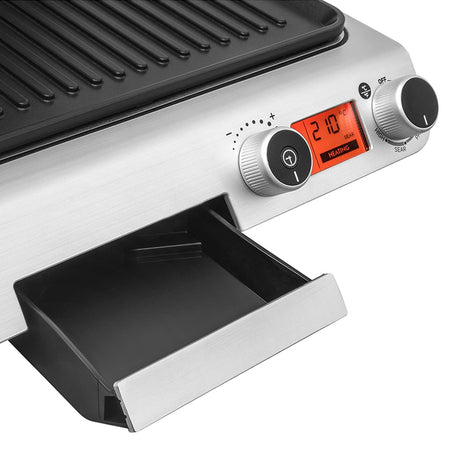 Grătar electric 2000 W, suprafață 300×250 mm, timer, Sencor S-SBG6650BK