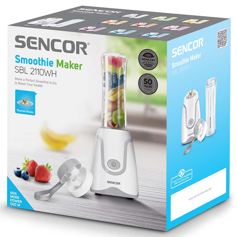 Blender smoothie cu putere 500 W și vas 0,6 l Sencor