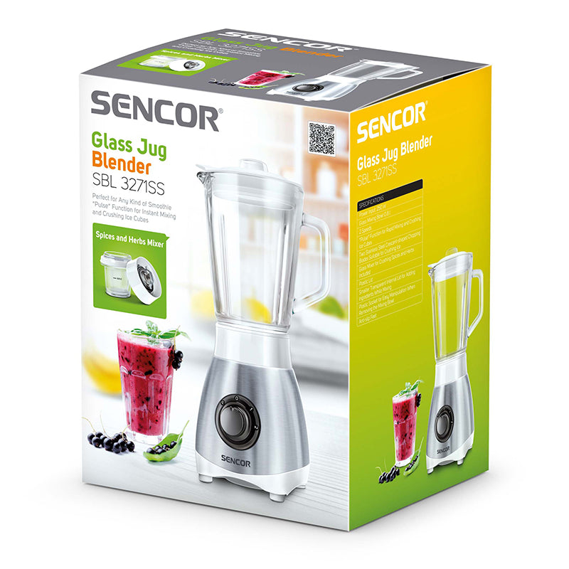 Blender 250 W 0.8 l cu piese detașabile, funcție Pulse, Sencor S-SBL3271SS