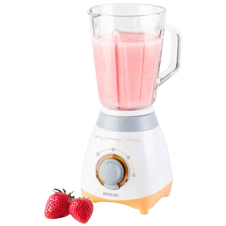 Blender de masă 1,5 l, 500 W, 2 viteze, alb-portocaliu Sencor S-SBL4370