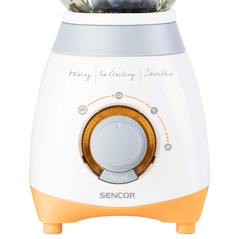 Blender de masă 1,5 l, 500 W, 2 viteze, alb-portocaliu Sencor S-SBL4370