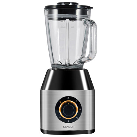 Blender 1250 W cu 6 lame inoxidabil, recipient sticlă, Sencor S-SBL4872BK