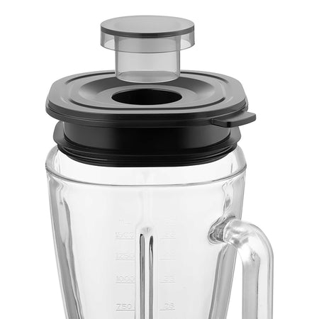 Blender 1250 W cu 6 lame inoxidabil, recipient sticlă, Sencor S-SBL4872BK