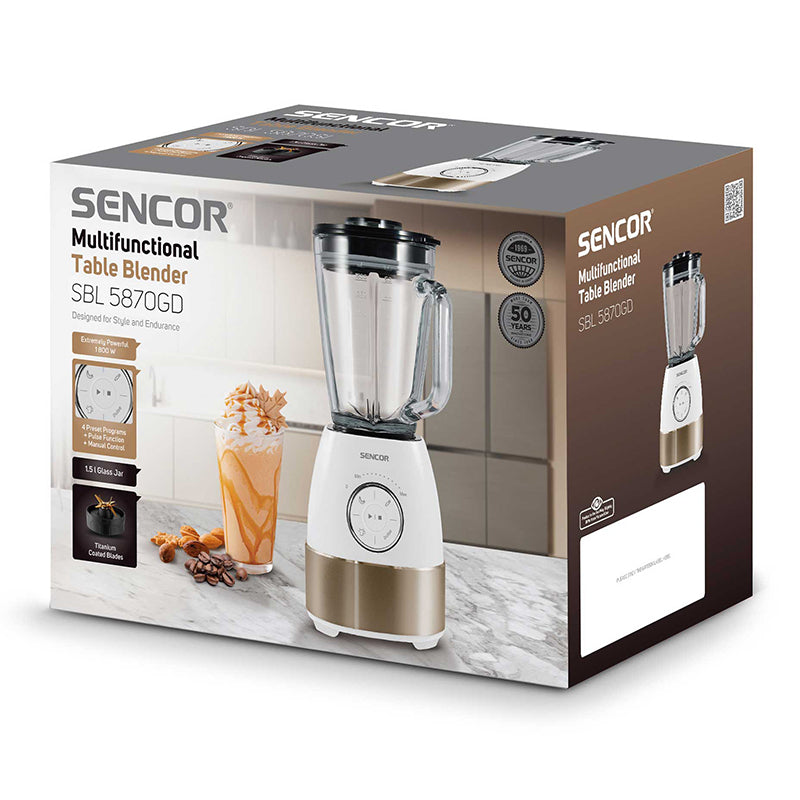 Blender Sencor, 1800 W, 1,5 l, lame titan, 24000 rpm, Sencor S-SBL5870GD