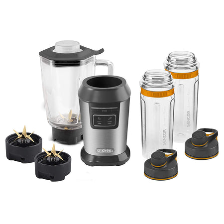 Blender smoothie automat 800 W cu două sticle Tritan, Sencor S-SBL7550SS