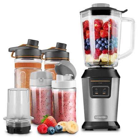 Blender automat smoothie 800 W, cu 2 sticle sport, Sencor S-SBL7570SS