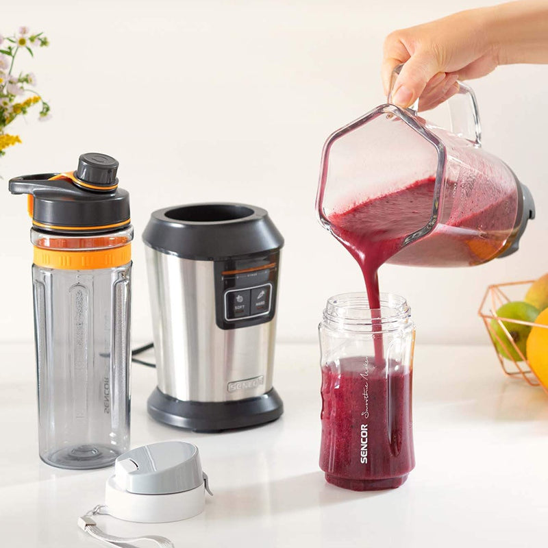 Blender automat smoothie 800 W, cu 2 sticle sport, Sencor S-SBL7570SS