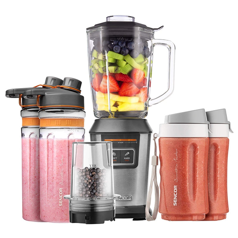 Blender automat smoothie 800 W, cu 2 sticle sport, Sencor S-SBL7570SS