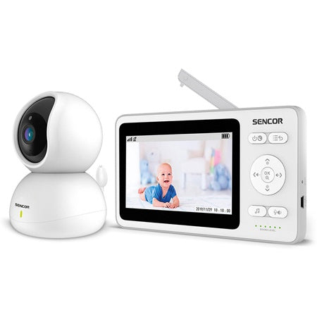 Baby monitor LCD 4.3 inch, cameră cu telecomandă, Sencor S-SBM440
