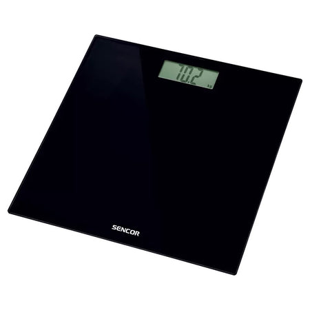 Cântar de persoane cu sticlă securizată, ecran LCD, negru Sencor S-SBS2300BK