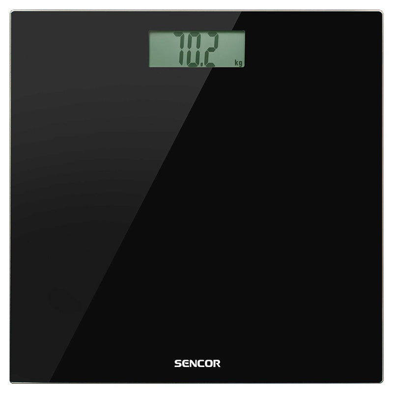 Cântar de persoane cu sticlă securizată, ecran LCD, negru Sencor S-SBS2300BK