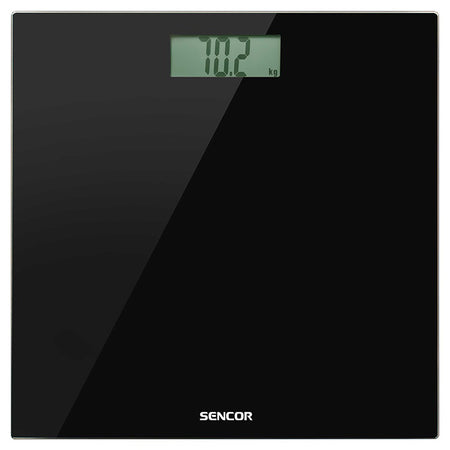 Cântar de persoane cu sticlă securizată, ecran LCD, negru Sencor S-SBS2300BK
