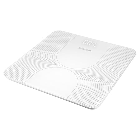 Cântar persoane, suprafață sticlă, afișaj LED, auto-on, Sencor S-SBS2475WH