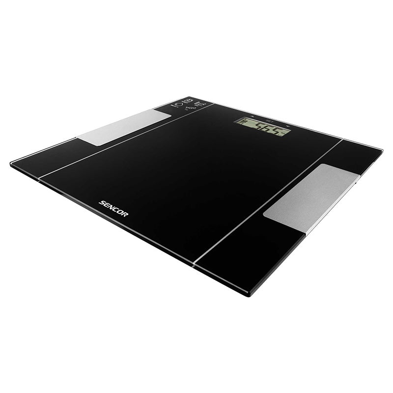 Cântar de persoane fitness ultra subțire, sticlă, Sencor S-SBS5050BK