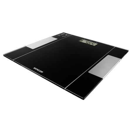 Cântar de persoane fitness ultra subțire, sticlă, Sencor S-SBS5050BK
