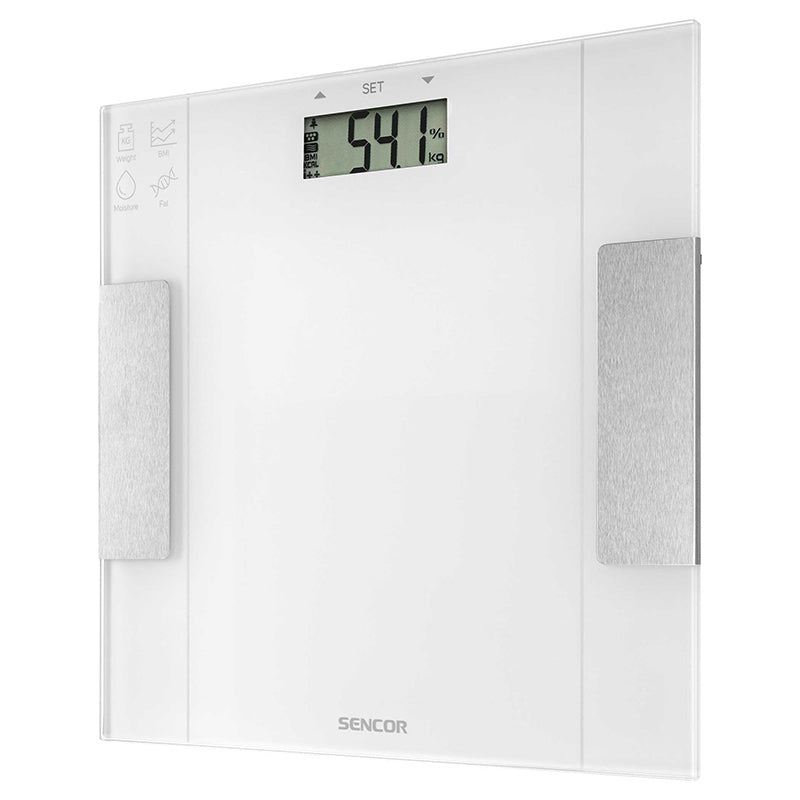 Cântar fitness cu analiză bioimpedanță, memorie, alb Sencor S-SBS5051WH