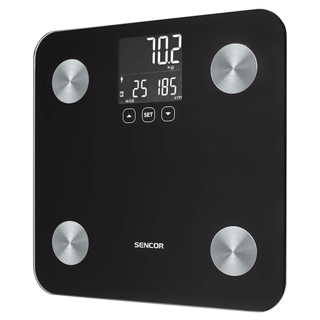 Cântar persoane digital, analiză corporală, sticlă, max 180 kg S-SBS6026BK