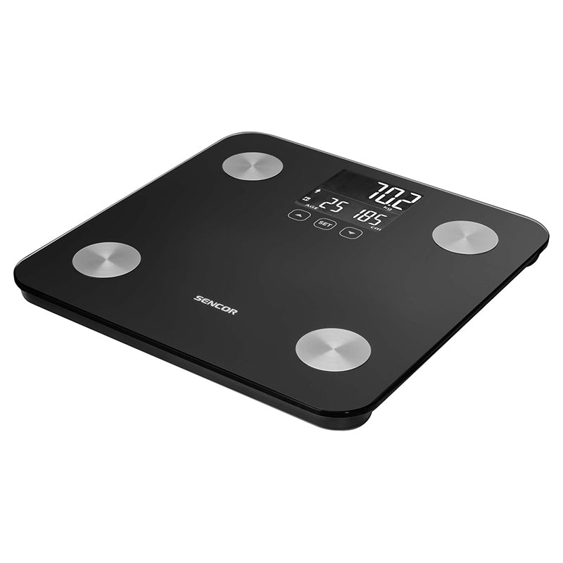 Cântar persoane digital, analiză corporală, sticlă, max 180 kg S-SBS6026BK