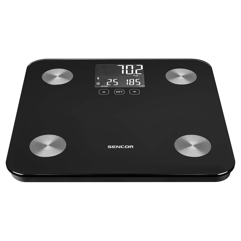 Cântar persoane digital, analiză corporală, sticlă, max 180 kg S-SBS6026BK