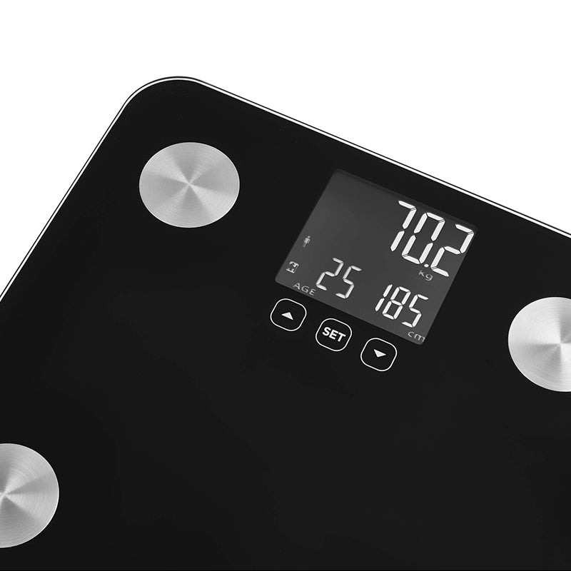 Cântar persoane digital, analiză corporală, sticlă, max 180 kg S-SBS6026BK