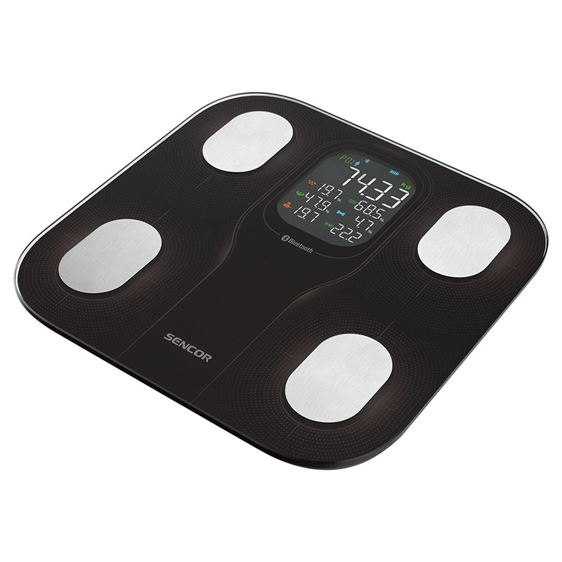 Cântar smart fitness cu Bluetooth, analiză corporală, S-SBS9002BK