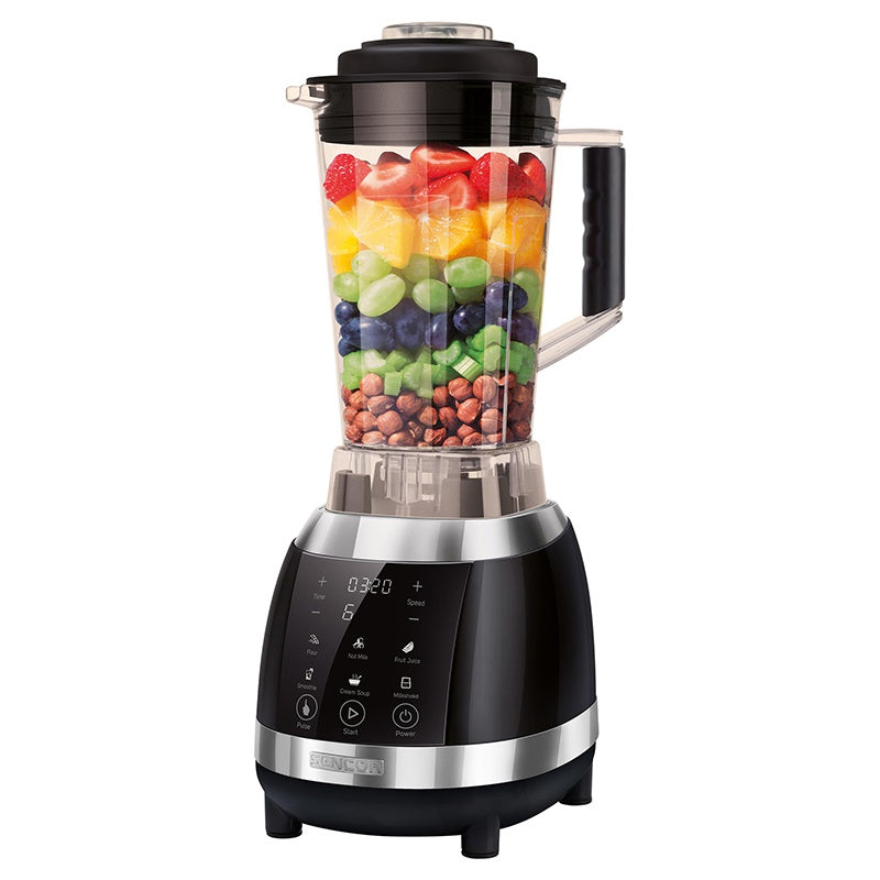 Blender Nutri Smart 1800 W, 6 lame titan, negru, Sencor S-SBU7730BK