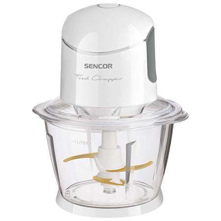 Tocator chopper 800 W cu lame titan, bol sticlă Sencor S-SCB5100WH-E