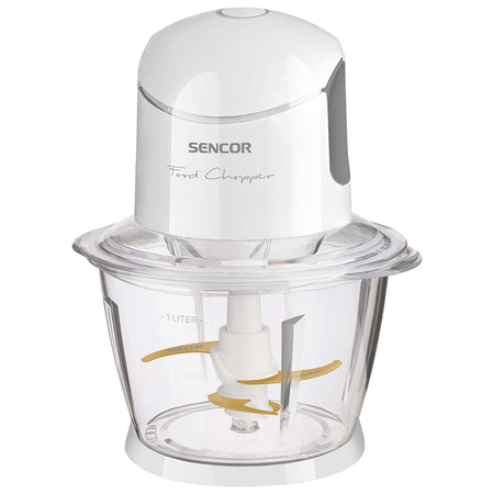 Tocator chopper 800 W cu lame titan, bol sticlă Sencor S-SCB5100WH-E