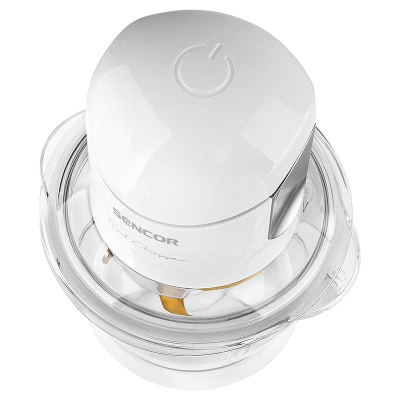 Tocator chopper 800 W cu lame titan, bol sticlă Sencor S-SCB5100WH-E