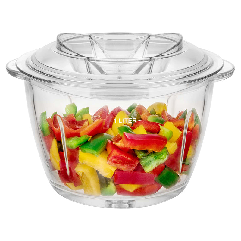 Tocator chopper 800 W cu lame titan, bol sticlă Sencor S-SCB5100WH-E