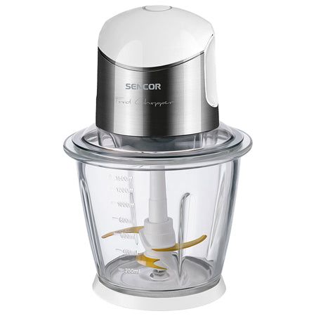 Tocator electric cu 4 lame titan, bol sticlă 1,5 l, 800 W Sencor S-SCB6150SS-E