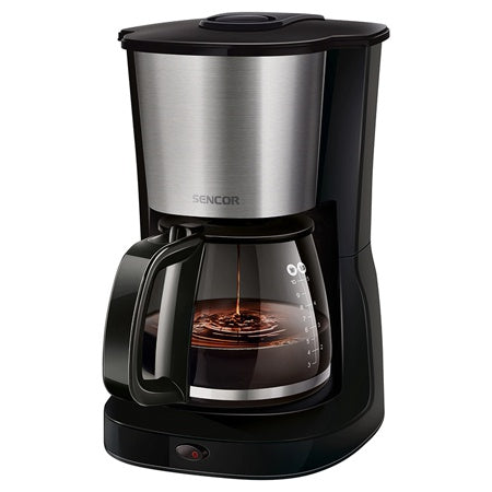 Cafetieră 1.25 L cu filtru permanent, plită antiaderentă, Sencor S-SCE3050SS