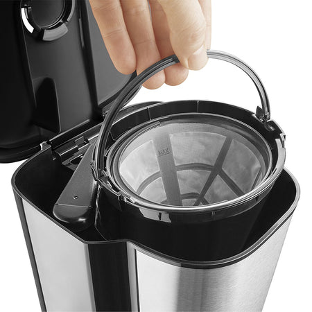 Cafetieră 1.25 L cu filtru permanent, plită antiaderentă, Sencor S-SCE3050SS