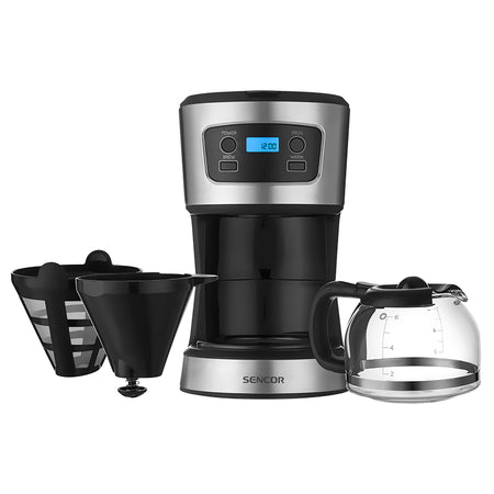 Cafetieră cu filtru, compactă, 700 W, 0,75 l, Sencor S-SCE3700BK